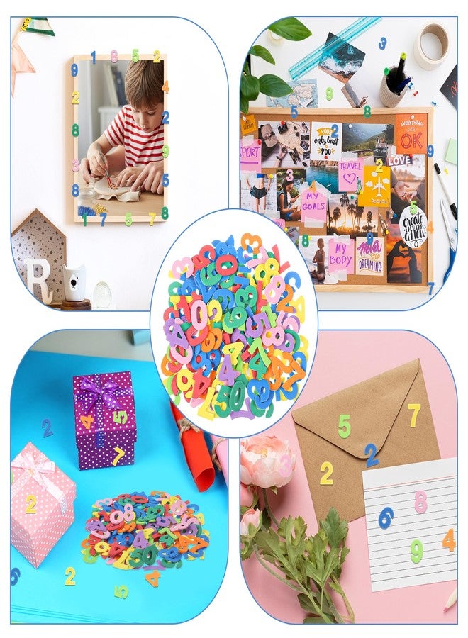 Tyqour 260PCS Numbers Foam Stickers, Letter Stickers for Crafts, Self Adhesive 1-9 Number Alphabet Sticker Craft Supplies Sticker for DIY Crafts Scrapbooking Kids School Project Party Decorations Colorful - Image 3